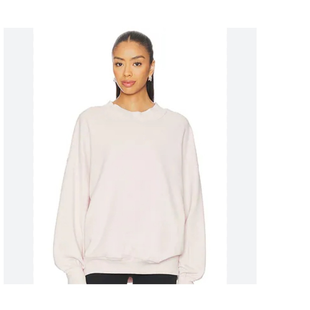 Free People We The Free‎ Palm Springs Mock Neck Sweatshirt Mauve Pink Womens XS
